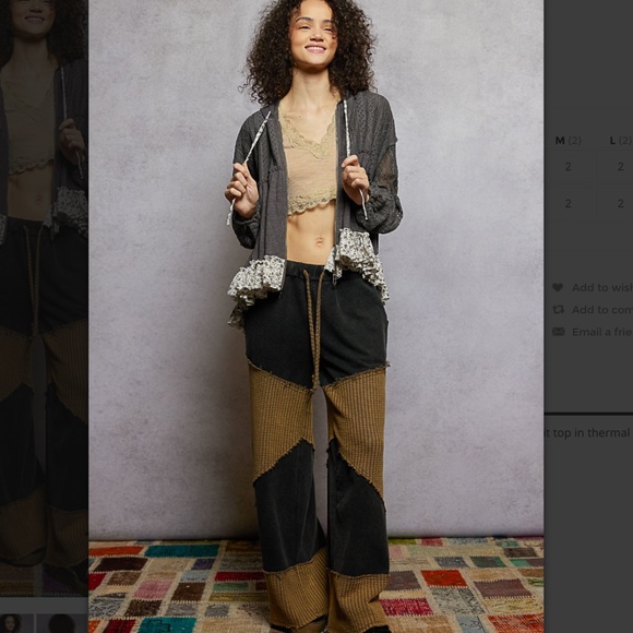 POL “ Kelly “ POL Hoodie Zip Up Top Jacket with Crochet Lace Detail 37 - Picture 5 of 6